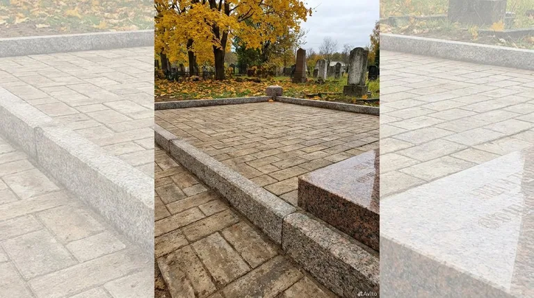 Выполненная работа: семейный участок с брусчаткой и оградой, ПМ009 в Краснодаре