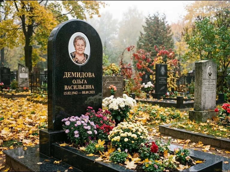 Керамический овал на стеле в Краснодаре