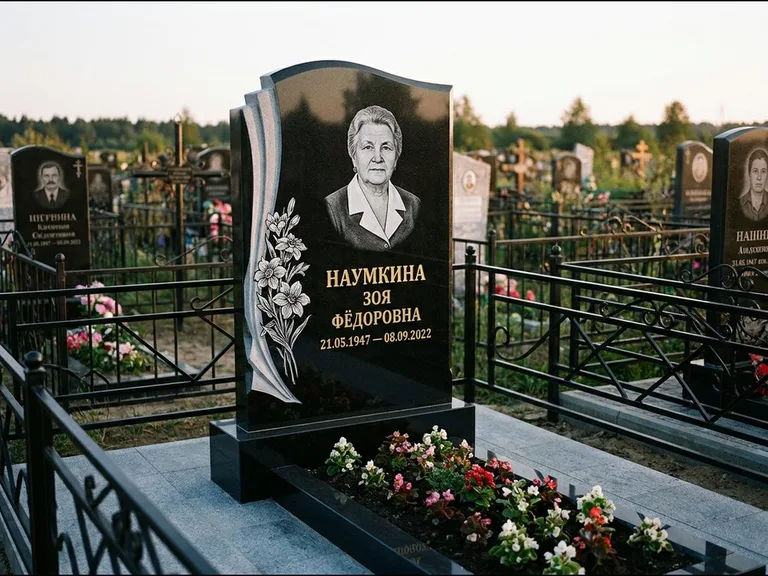 Гравировка портрета на чёрном граните — выполненная работа 6 в Краснодаре