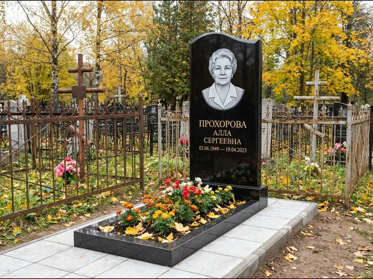 Гравировка портрета на чёрном граните — выполненная работа 8 в Краснодаре