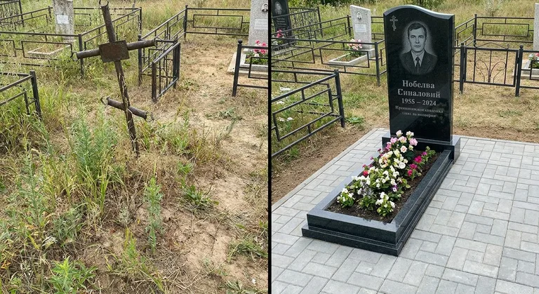 Памятник под ключ: запущенная могила до и ухоженный мемориал после в Краснодаре