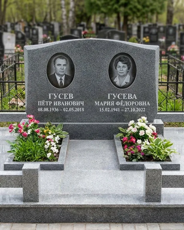 Памятник под ключ из белого мрамора в Краснодаре