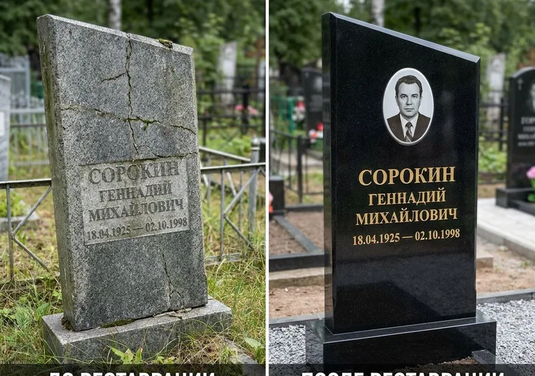 Полная реставрация старого памятника: до и после в Краснодаре