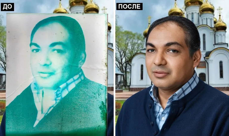 Ретушь фото на памятник — цветокоррекция и колоризация: до и после в Краснодаре