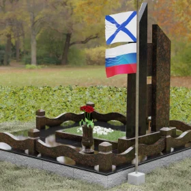 Комбинированный памятник с орденом Мужества - П186
