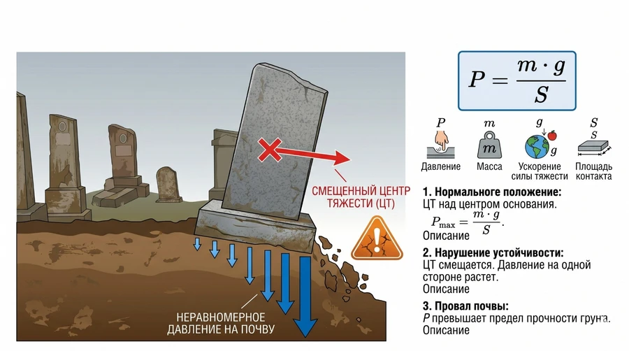 skhema-davleniya-pamyatnika-na-pochvu