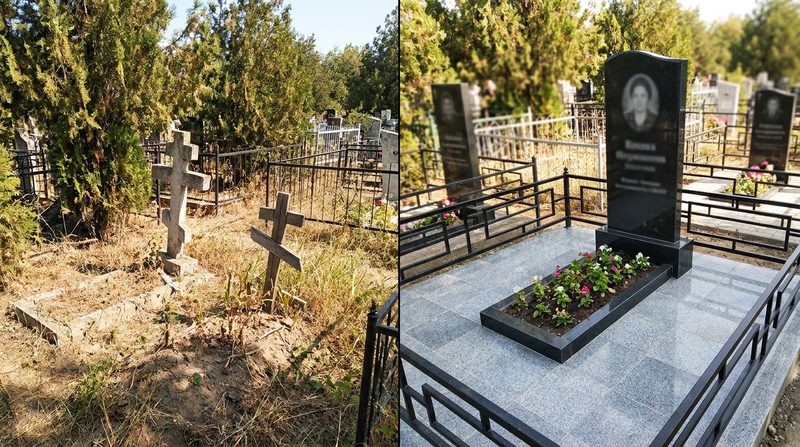 Установка памятника в Краснодаре — пример 1