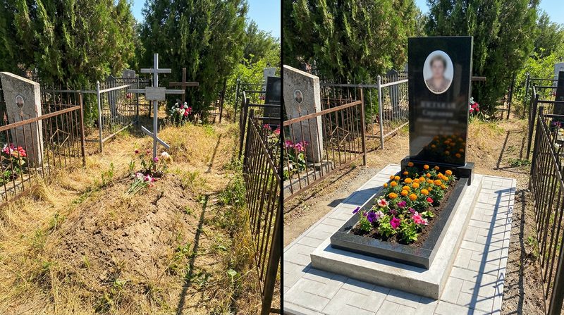 Установка памятника в Краснодаре — пример 2